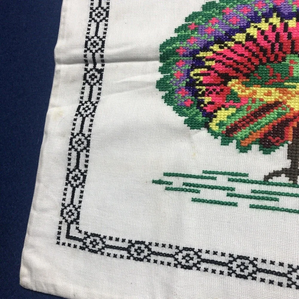 1 Embroidered Peacock Ukrainian Folk Pillow‎ Case Handmade 26